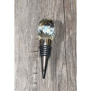 Crystal Glass Ball Metal Wine Bottle Stopper